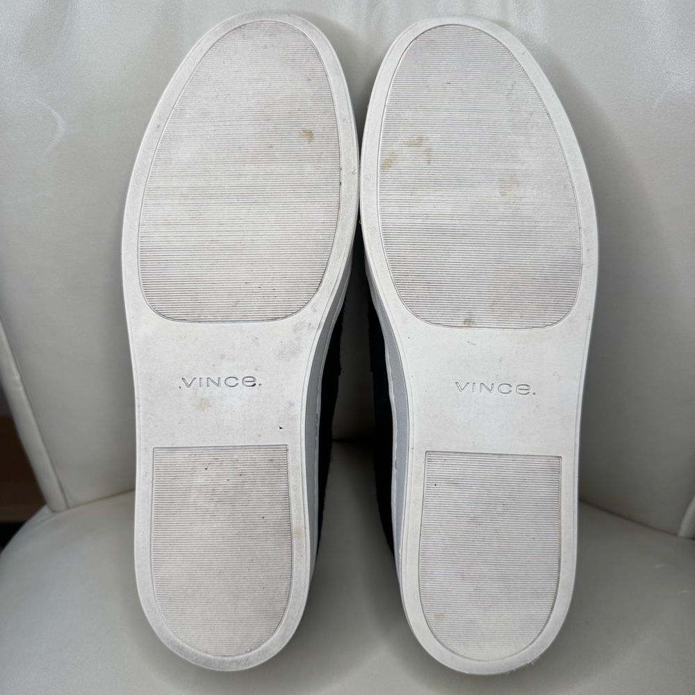 VINCE Warren Wool Flannel Black Slip-On Platform Sneakers Size US 11 (EUR 41) - Picture 6 of 15